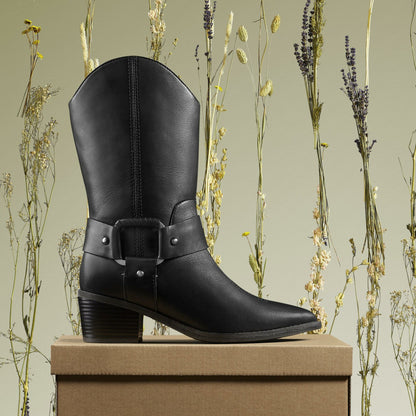 Clarks Women Morzine Rise Black Leather