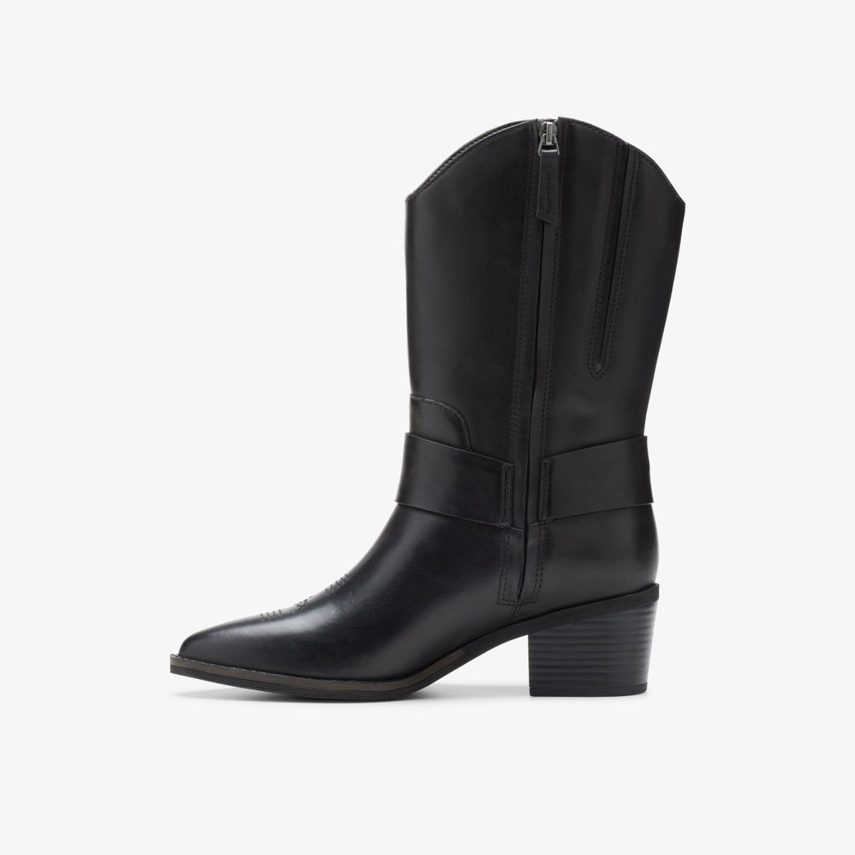 Clarks Women Morzine Rise Black Leather