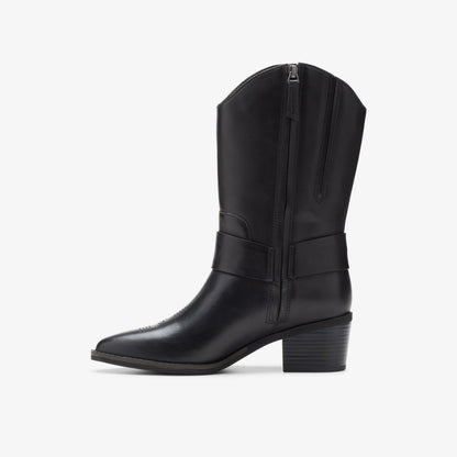 Clarks Women Morzine Rise Black Leather
