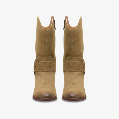 Clarks Women Morzine Rise Dark Sand Suede