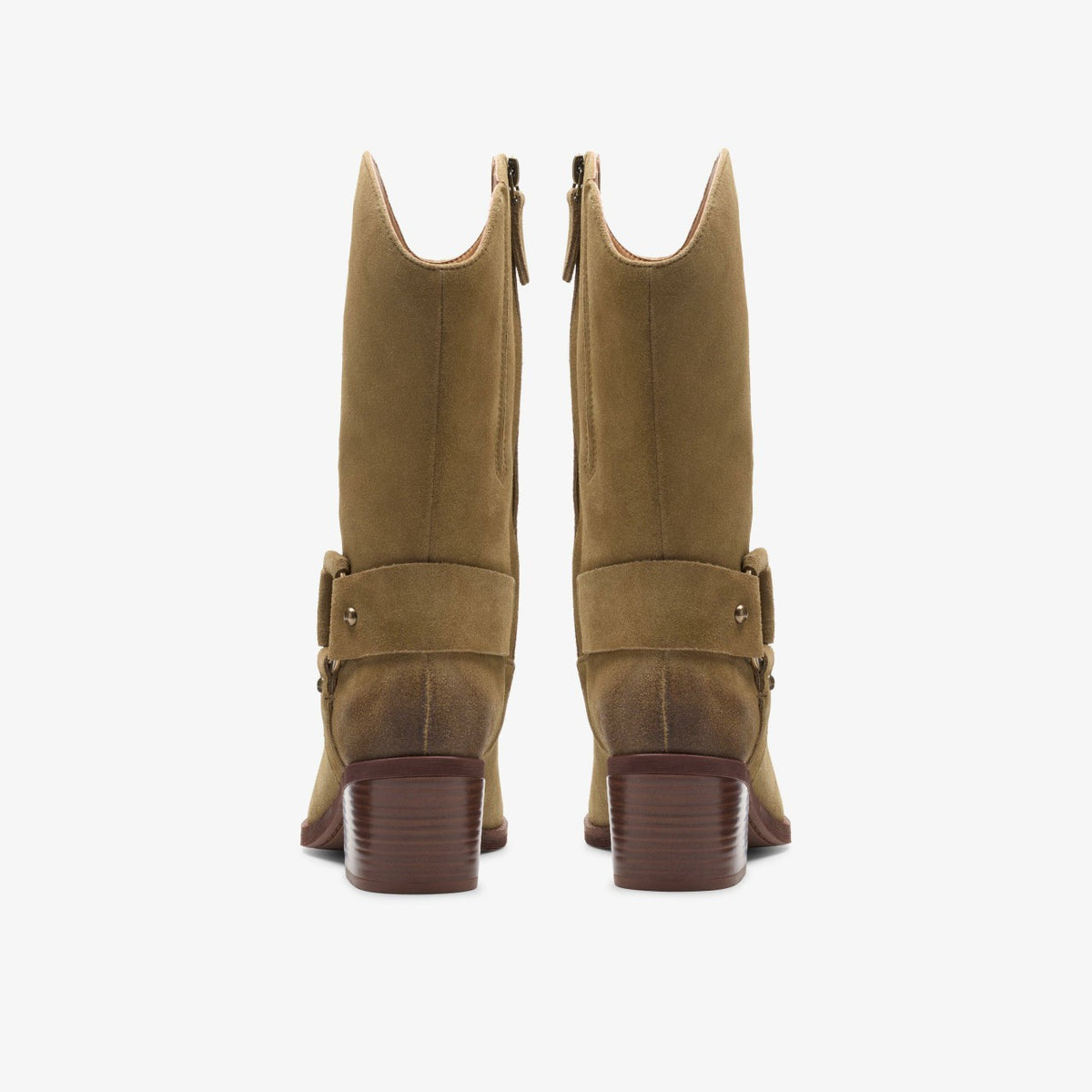 Clarks Women Morzine Rise Dark Sand Suede
