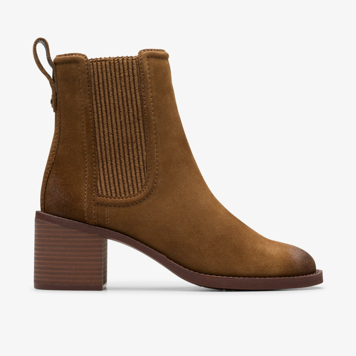 Clarks Women Chamberly Top Walnut Suede