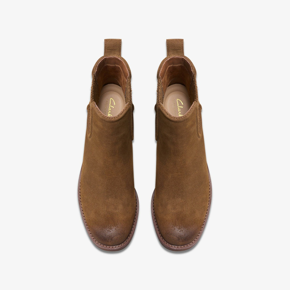 Clarks Women Chamberly Top Walnut Suede