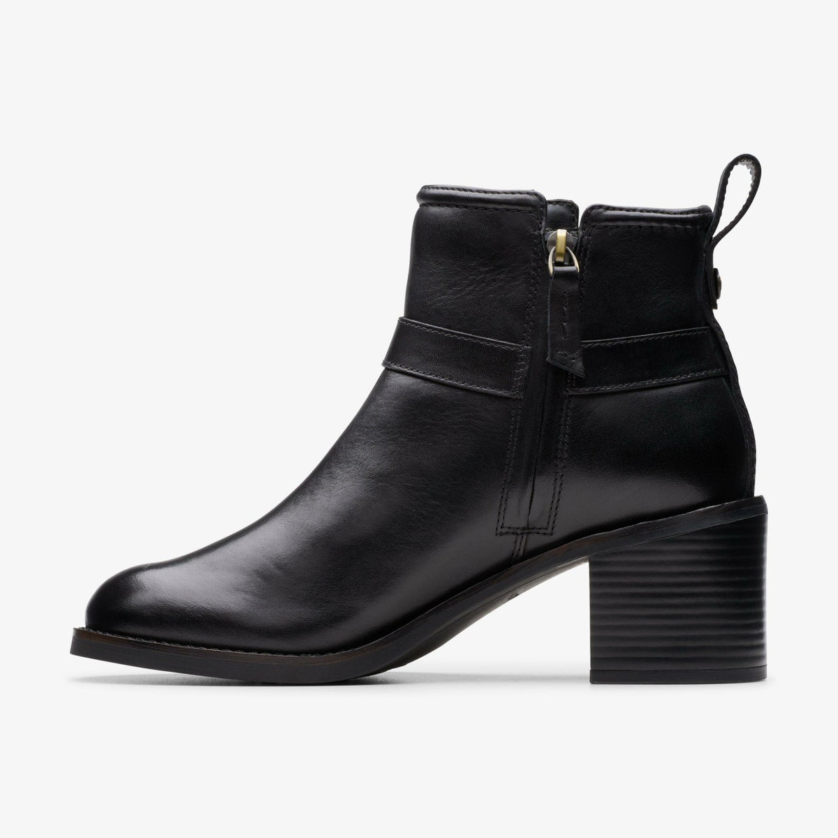 Clarks Women Chamberly Trim Black Leather