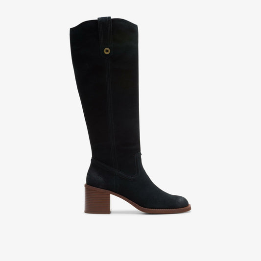 Clarks Women Chamberly Up Black Suede