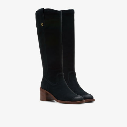 Clarks Women Chamberly Up Black Suede