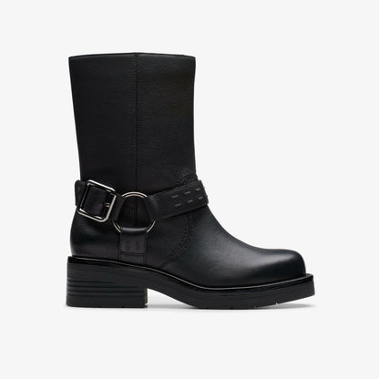 Clarks Women Rebelle Up Black Leather