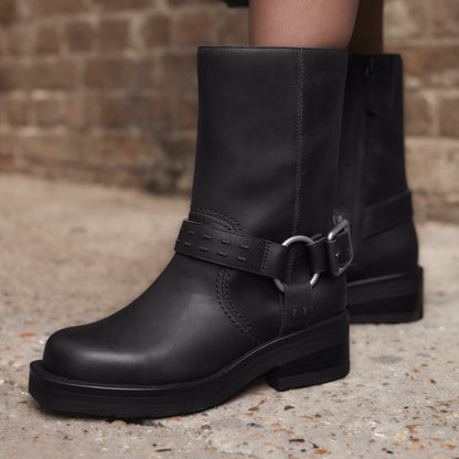 Clarks Women Rebelle Up Black Leather