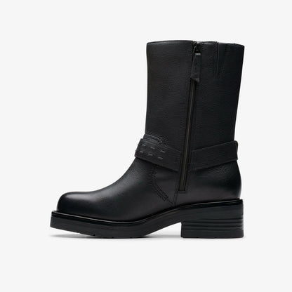 Clarks Women Rebelle Up Black Leather
