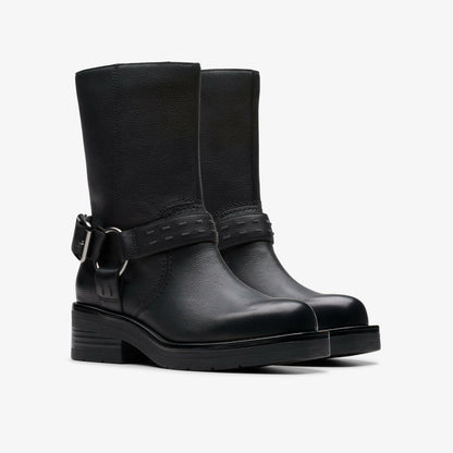 Clarks Women Rebelle Up Black Leather
