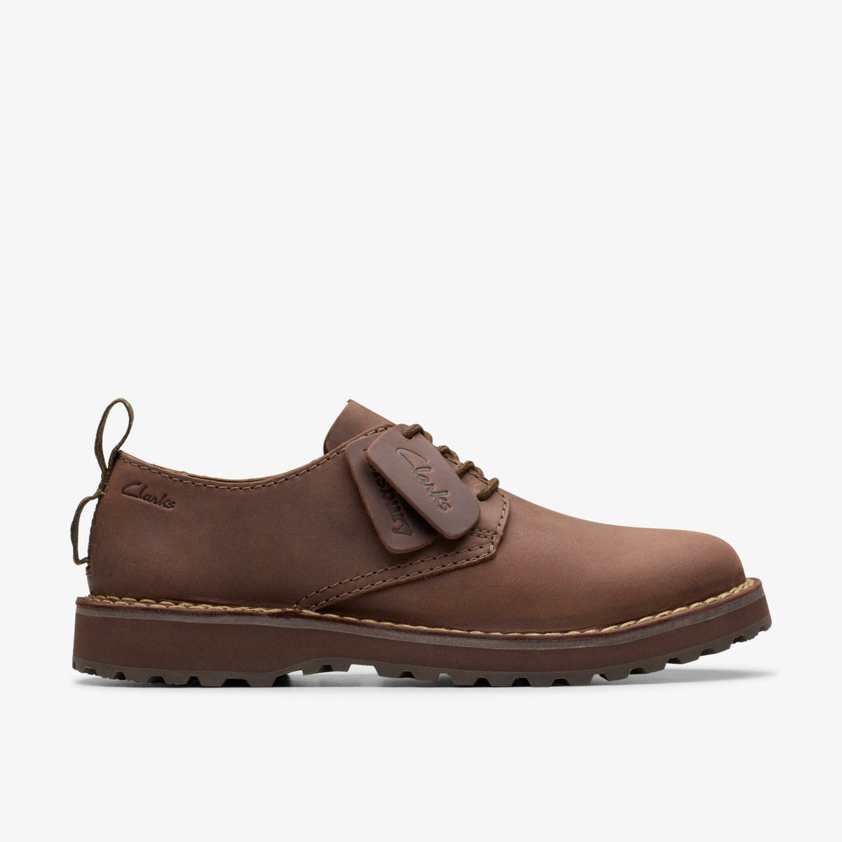 Clarks Men Solsbury Lace Dark Brown Leather