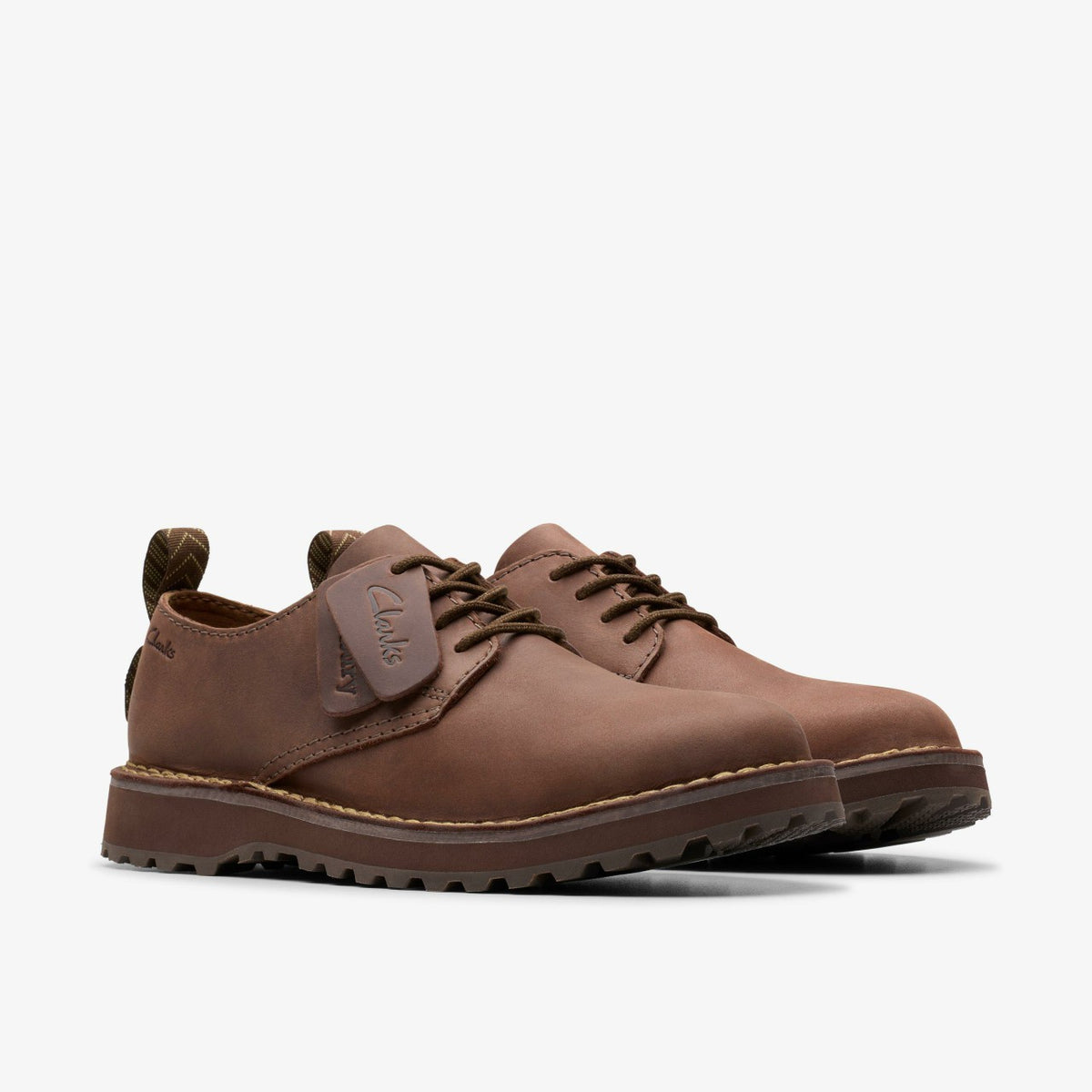 Clarks Men Solsbury Lace Dark Brown Leather