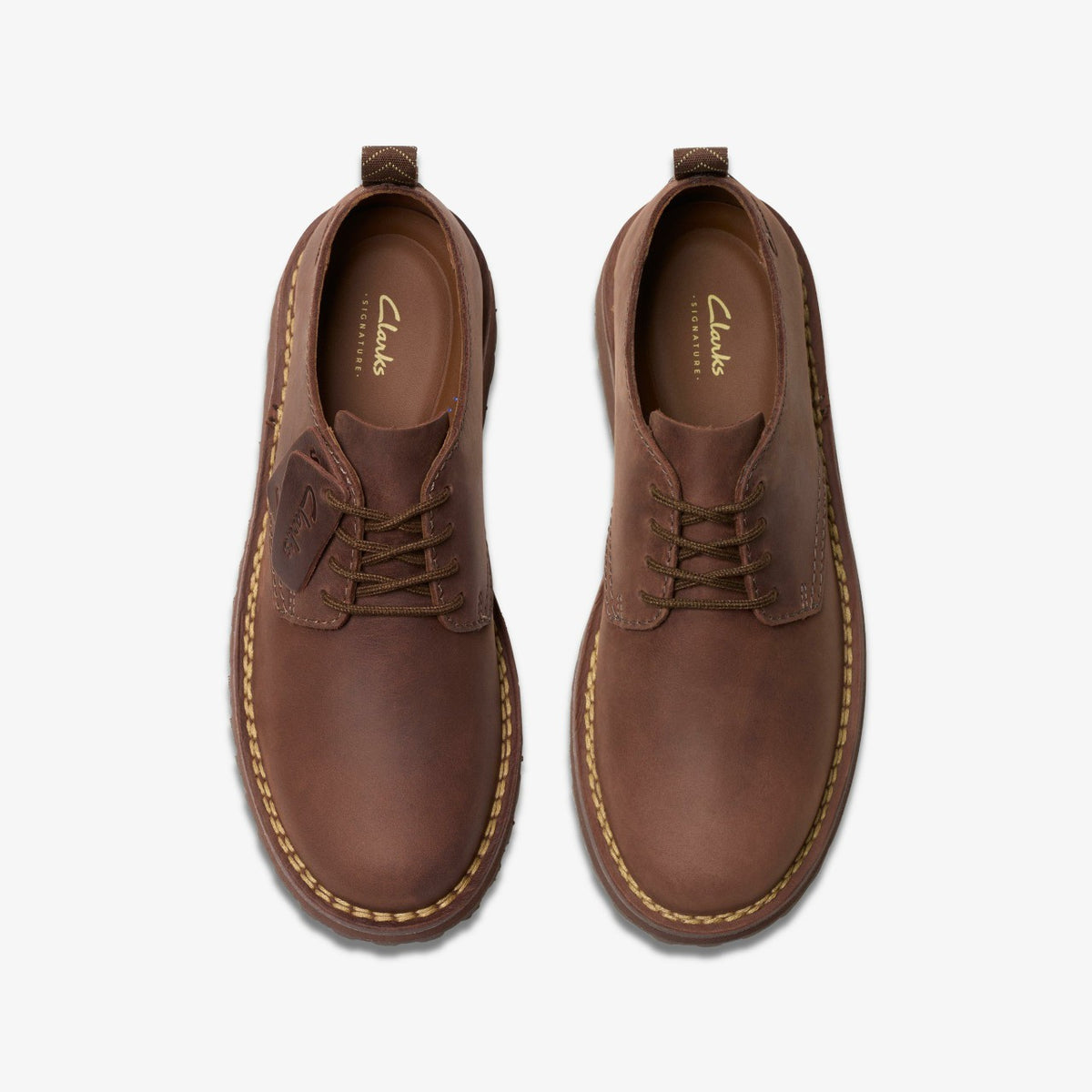 Clarks Men Solsbury Lace Dark Brown Leather