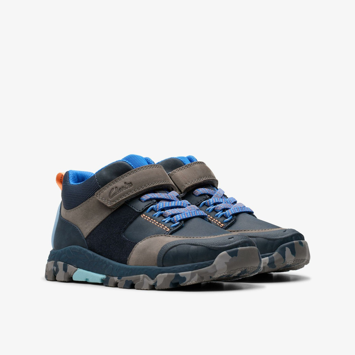 Clarks Kids Steggy 2 Glow Kid Navy Combination
