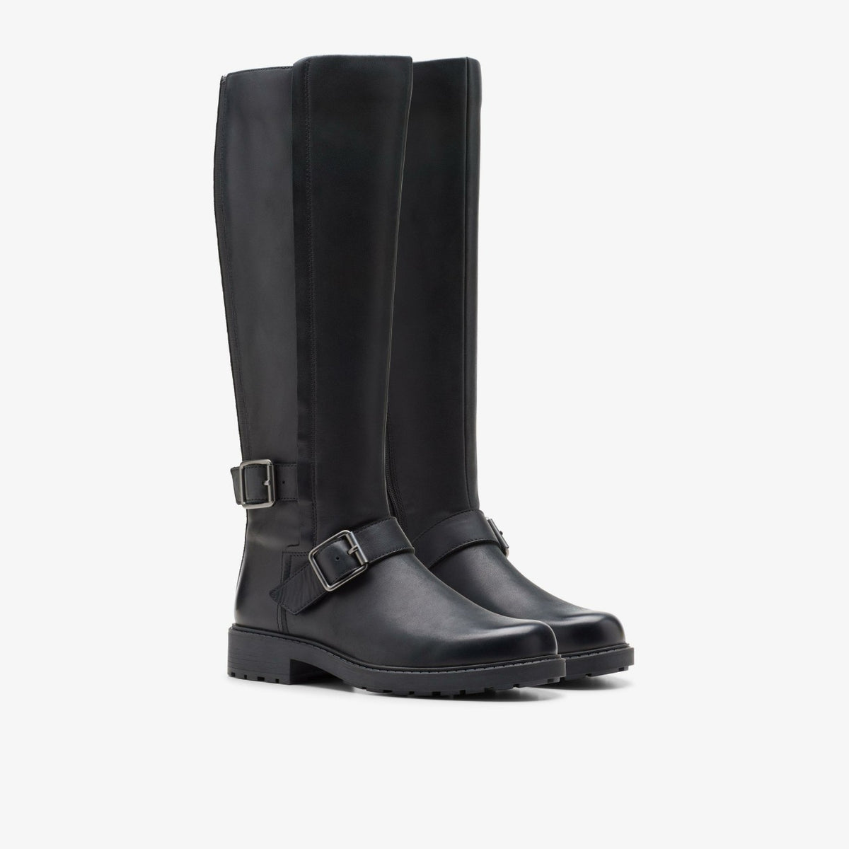 Clarks Women Orinoco2 Tall Black Leather
