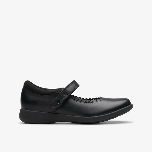 Clarks Kids Etch Pure Kid Black Leather
