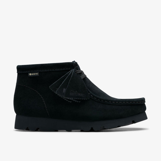 Clarks Women Wallabee Boot GORE-TEX Black Suede