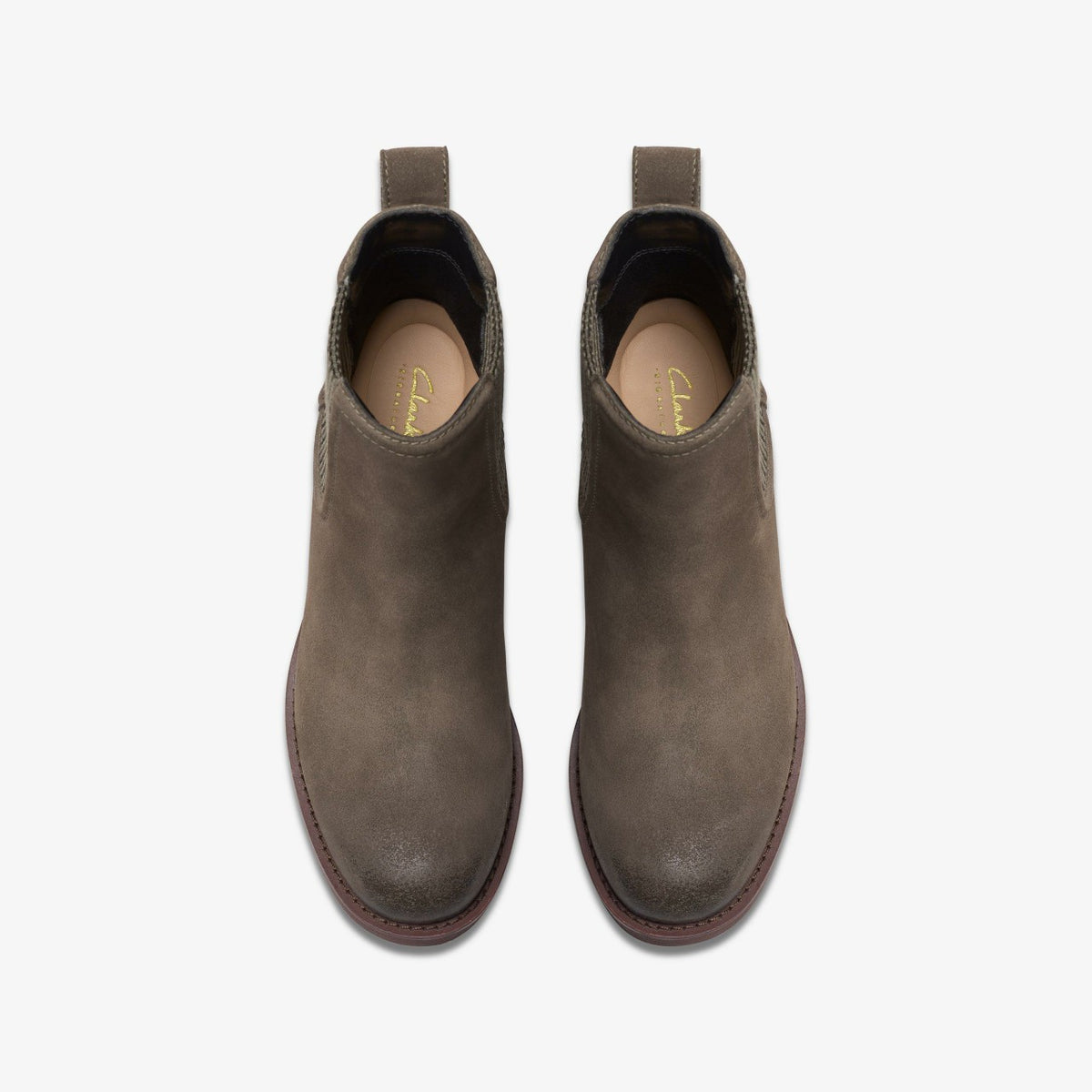 Clarks Women Chamberly Top Mole Grey Suede