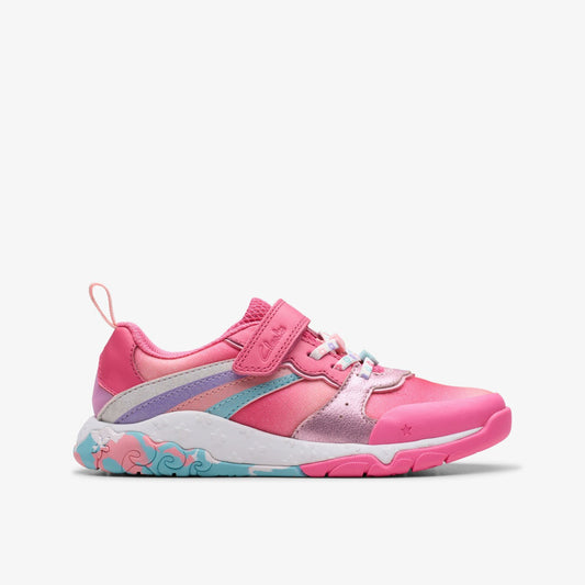 Clarks Kids Tidal Star Kid Bright Pink Combination