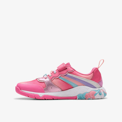 Clarks Kids Tidal Star Kid Bright Pink Combination