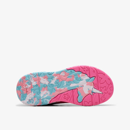 Clarks Kids Tidal Star Kid Bright Pink Combination