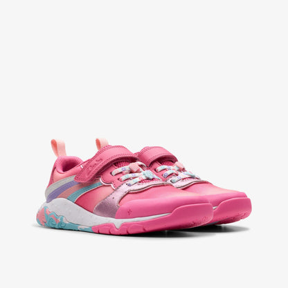 Clarks Kids Tidal Star Kid Bright Pink Combination