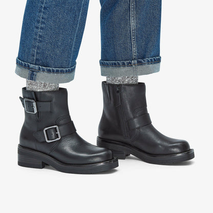 Clarks Women Rebelle Buckle Black Leather