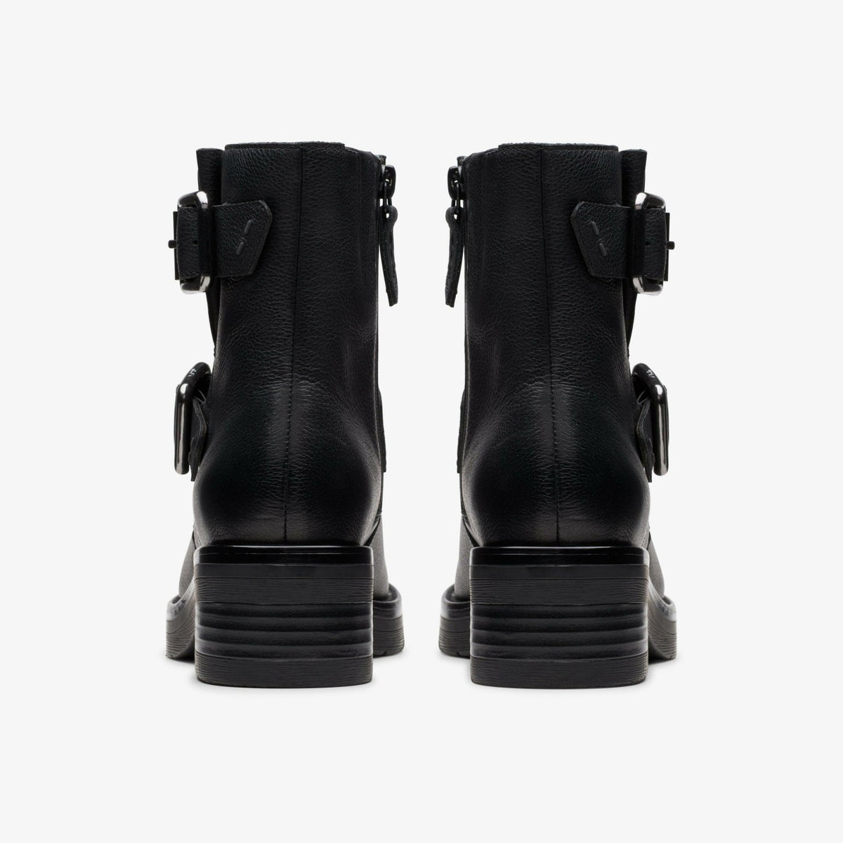 Clarks Women Rebelle Buckle Black Leather