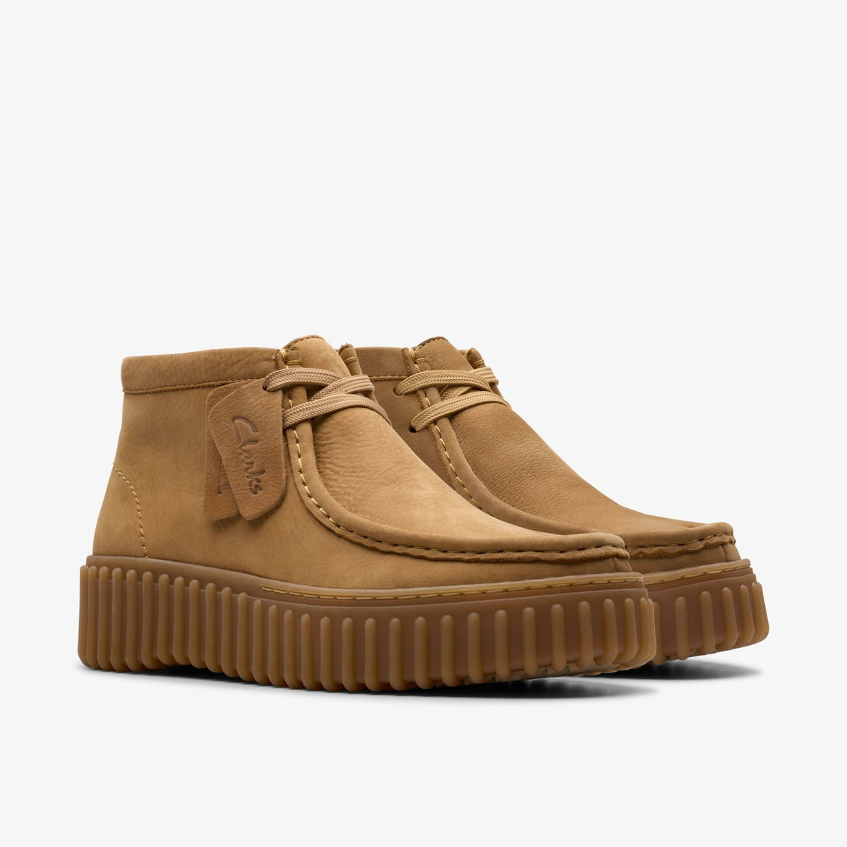 Clarks Women Torhill Moss Light Tan Nubuck