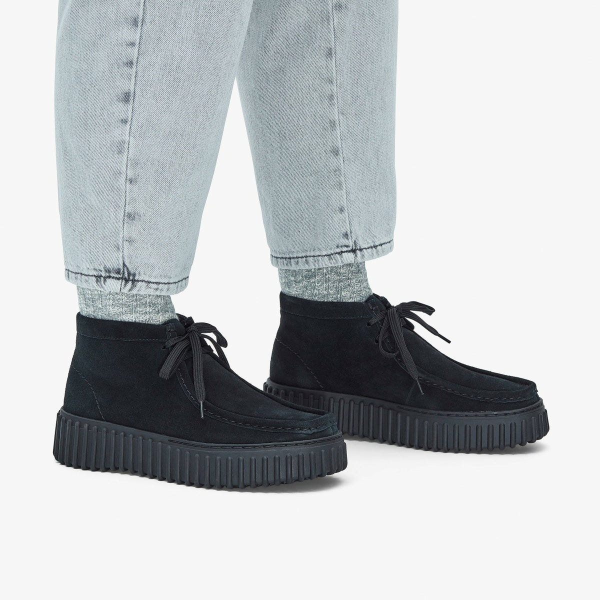 Clarks Women Torhill Moss Black Suede