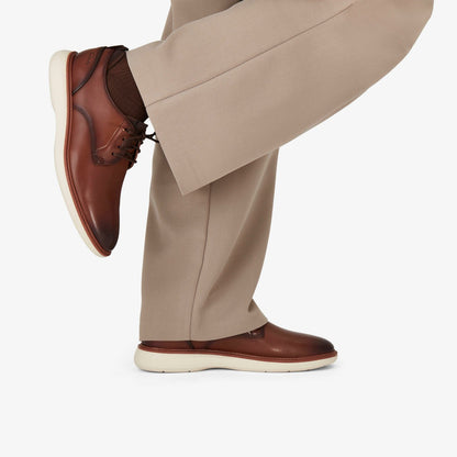 Clarks Men Brantin Plain Dark Tan Leather