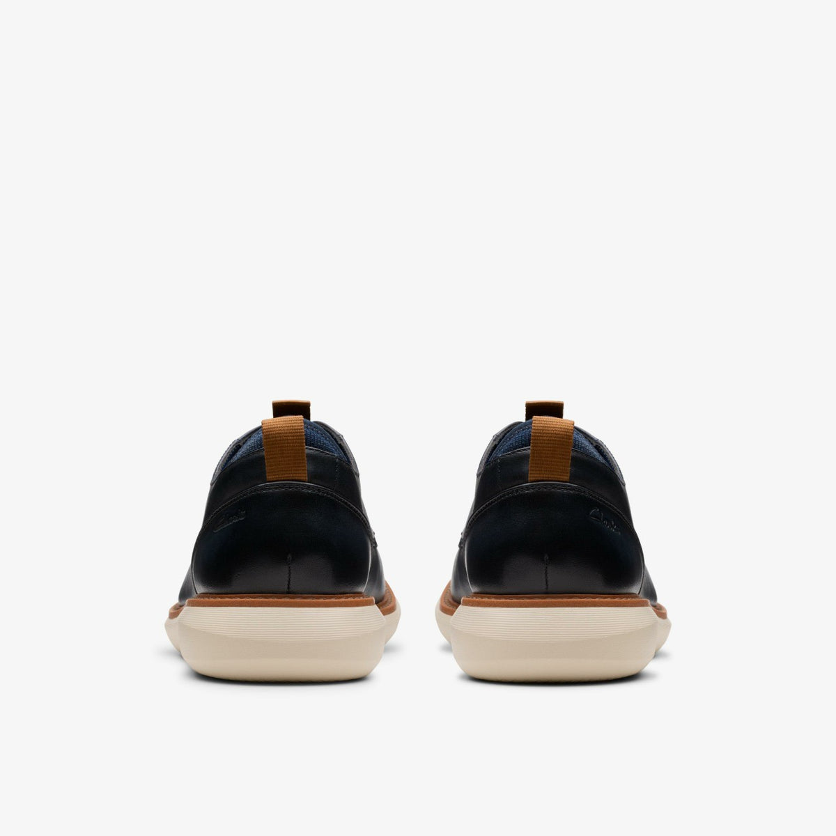 Clarks Men Brantin Plain Navy Leather