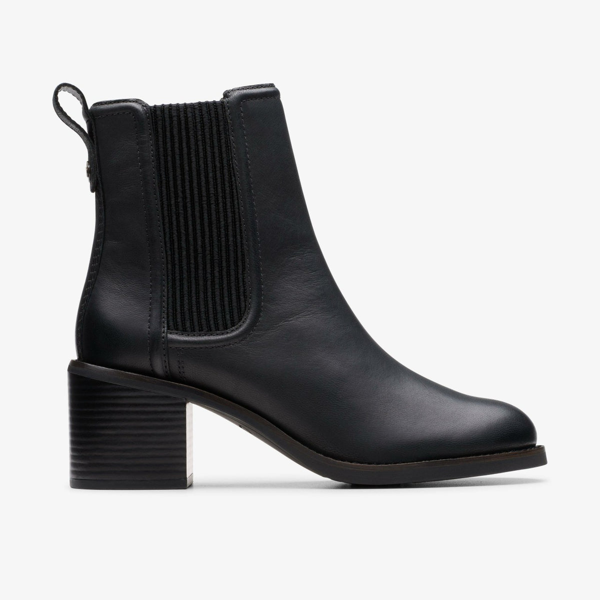 Clarks Women Chamberly Top Black Leather