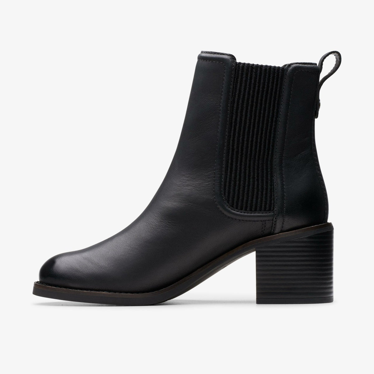 Clarks Women Chamberly Top Black Leather