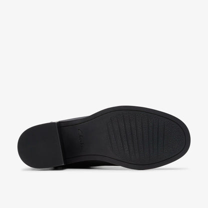 Clarks Women Chamberly Top Black Leather
