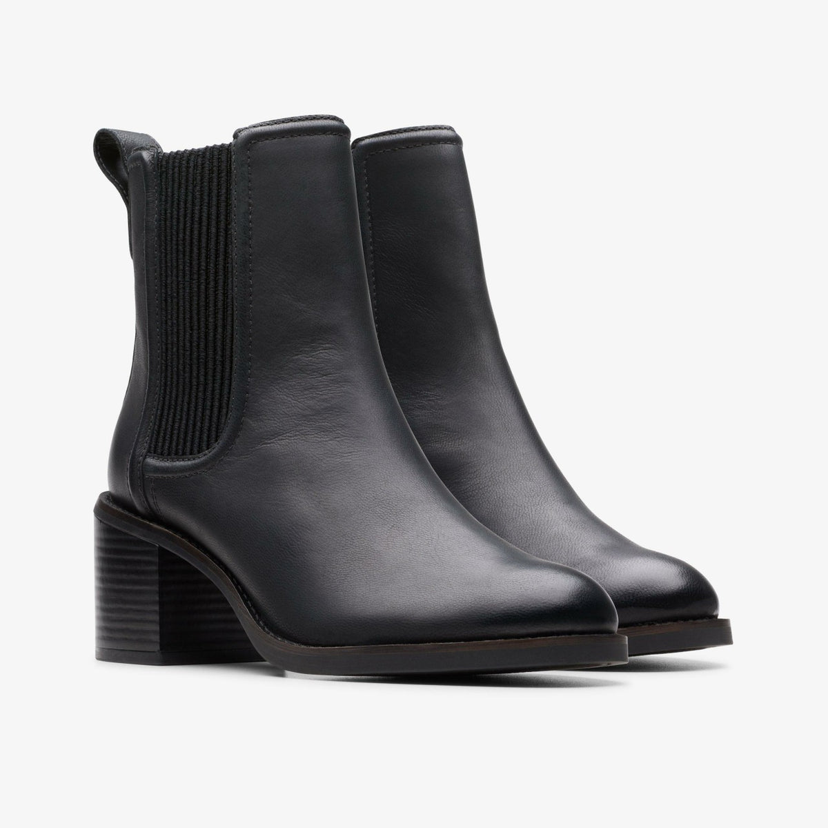Clarks Women Chamberly Top Black Leather