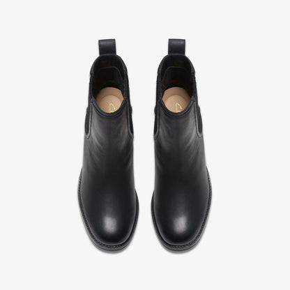Clarks Women Chamberly Top Black Leather