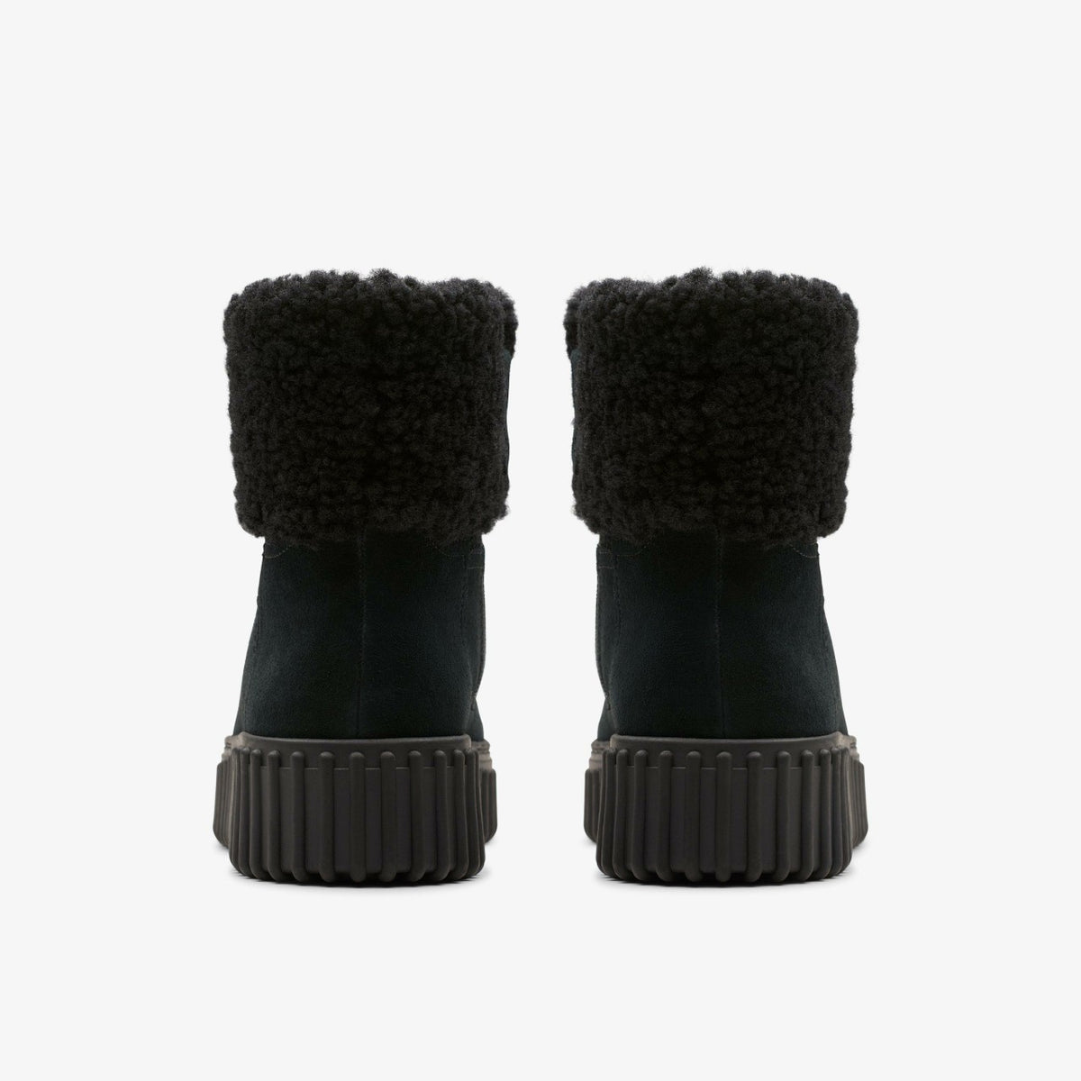 Clarks Women Torhill Turn Black Warmlined Suede