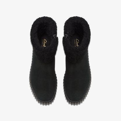 Clarks Women Torhill Turn Black Warmlined Suede