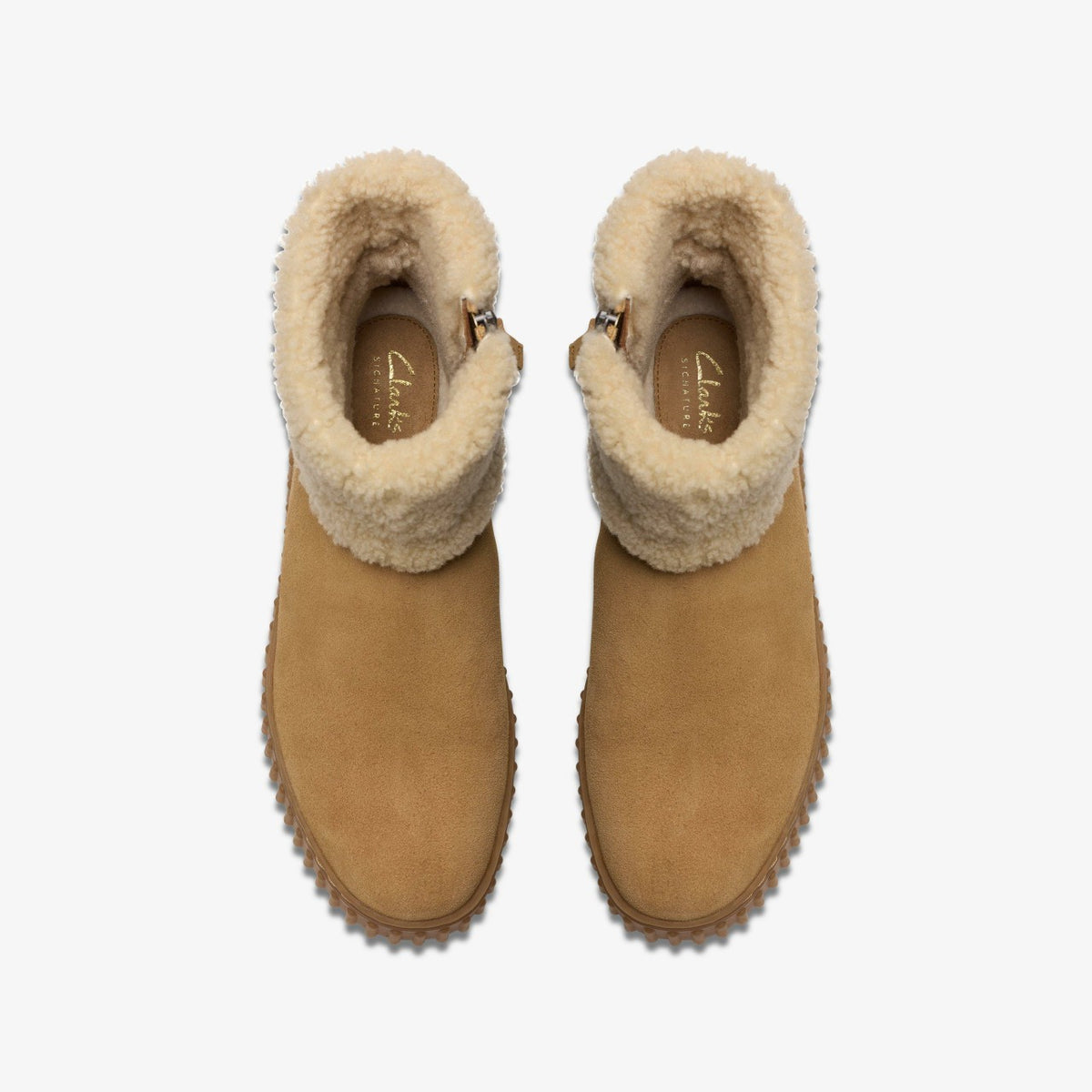 Clarks Women Torhill Turn Light Tan Warmlined