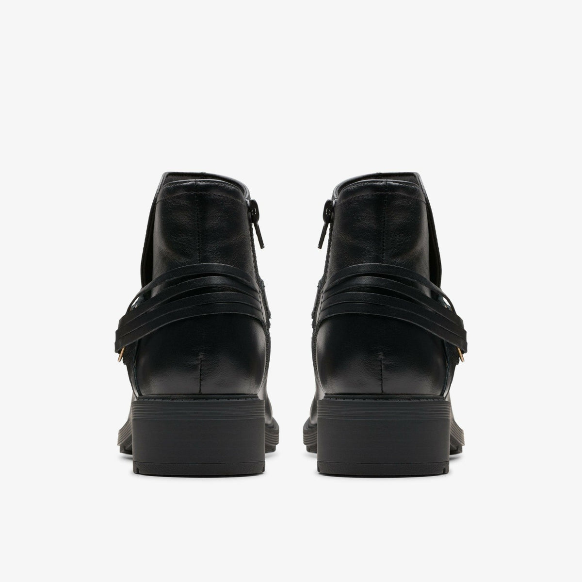 Clarks Women Hearth Kaylie Ankle Boot Black Leather