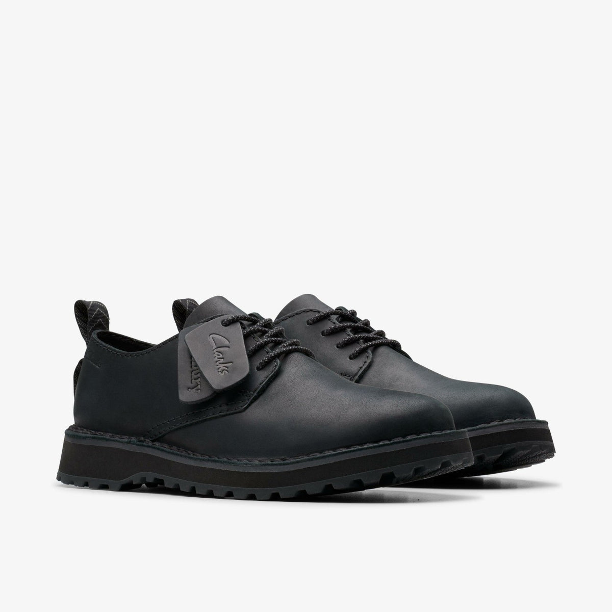 Clarks Men Solsbury Lace Black Leather