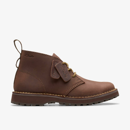 Clarks Men Solsbury Desert Boot Dark Brown Leather