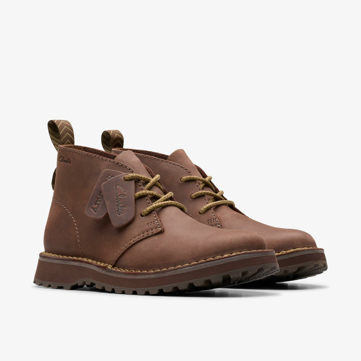 Clarks Men Solsbury Desert Boot Dark Brown Leather