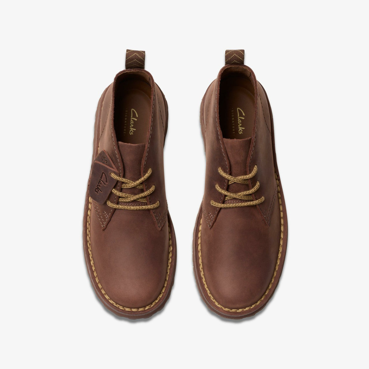 Clarks Men Solsbury Desert Boot Dark Brown Leather