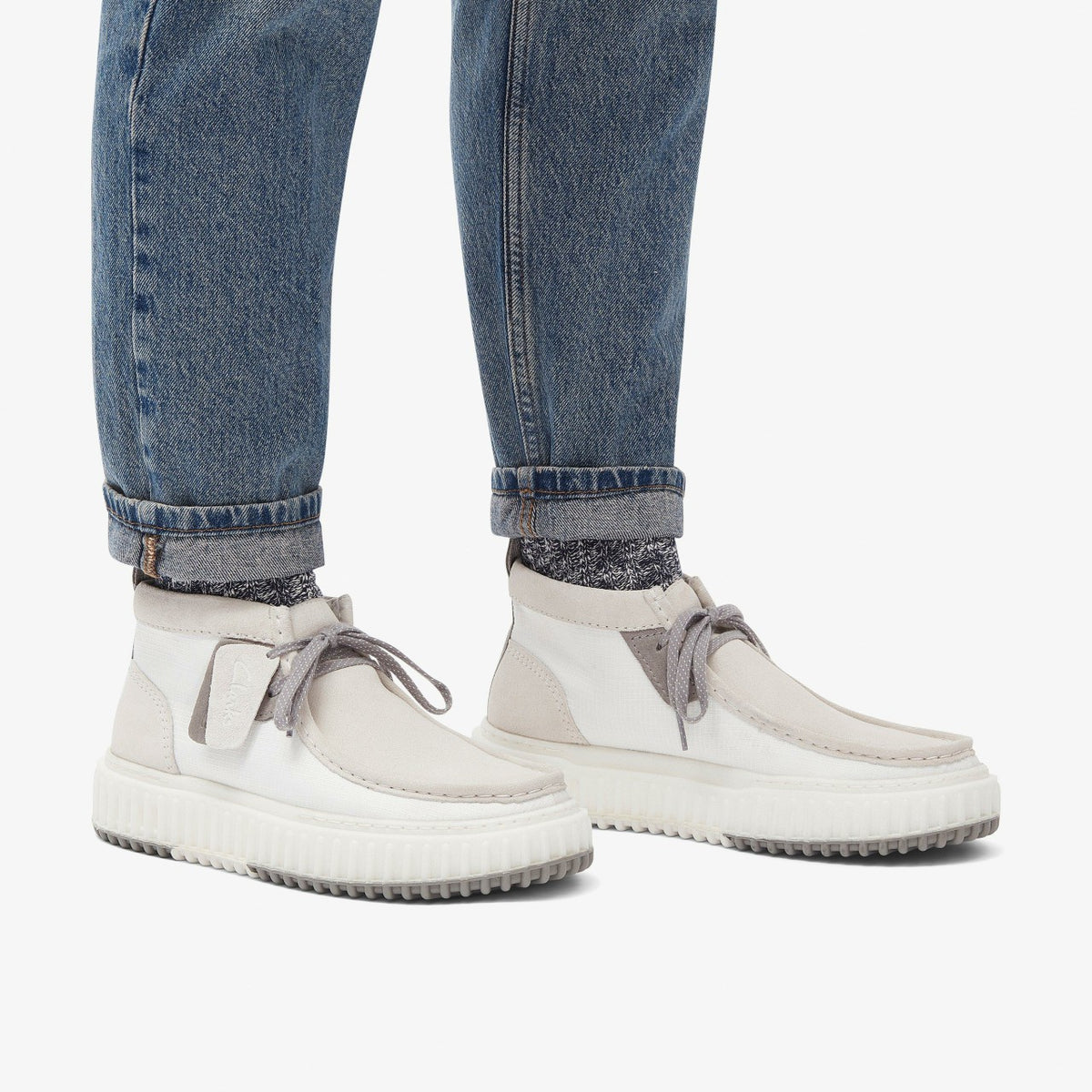 Clarks Men Torlite Hi White Combination