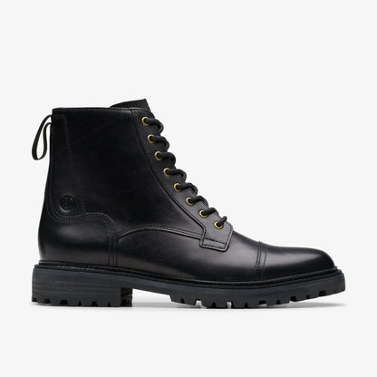 Clarks Men Clarkridge Hi Black Leather