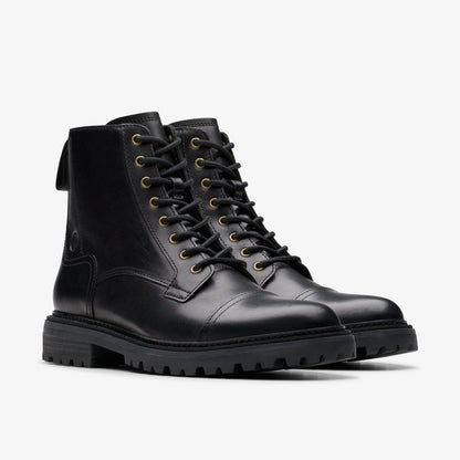 Clarks Men Clarkridge Hi Black Leather