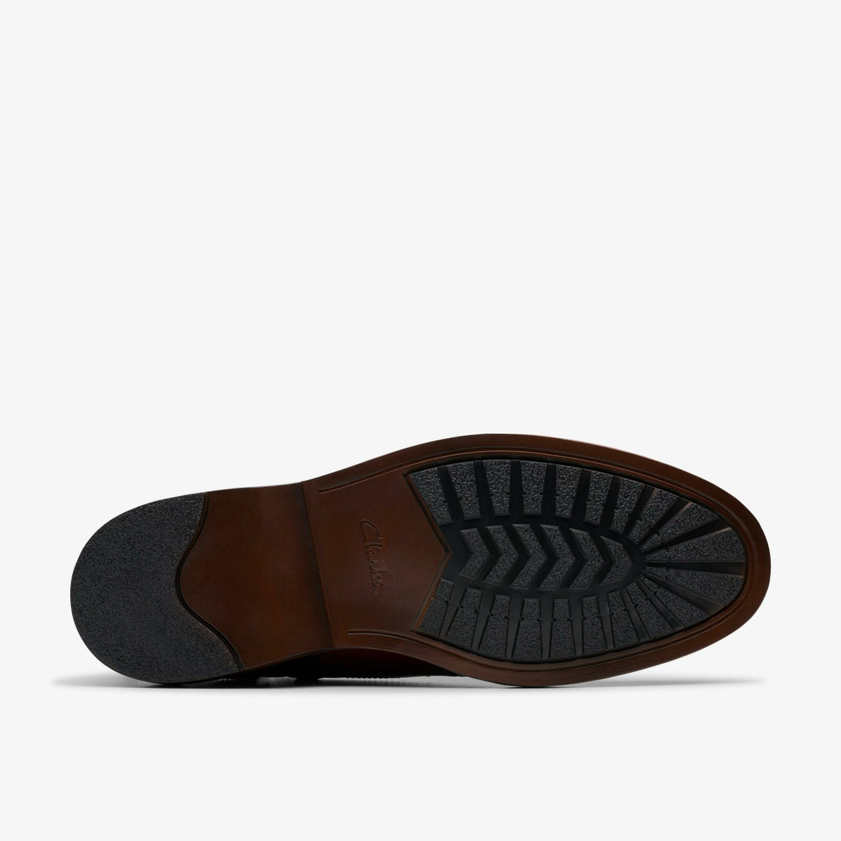 Clarks Men Aldwin Cap Mid Tan Leather