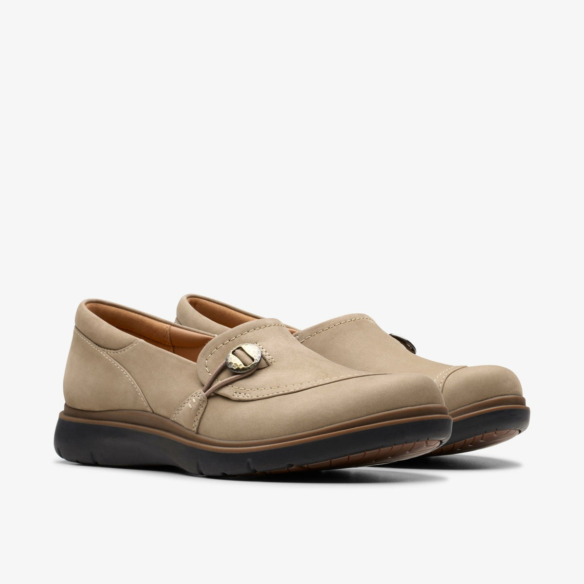 Clarks Women Certina Ease Pebble Nubuck
